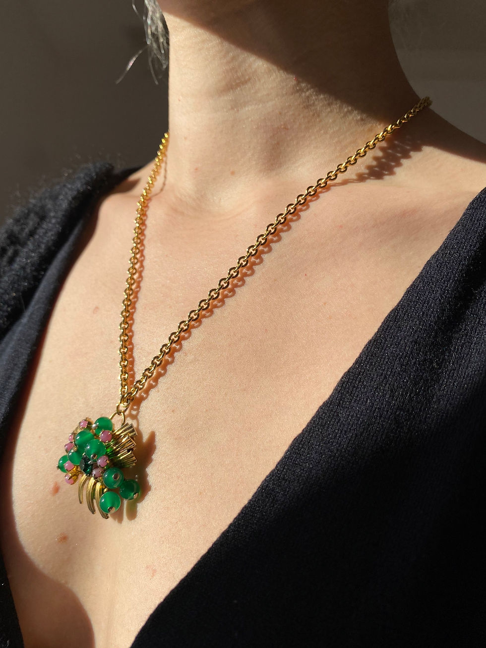 Miniatura: Pink & Green Crystal Pendant 