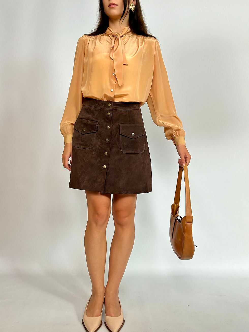 Thumbnail: 80s Silk Champagne Shirt 