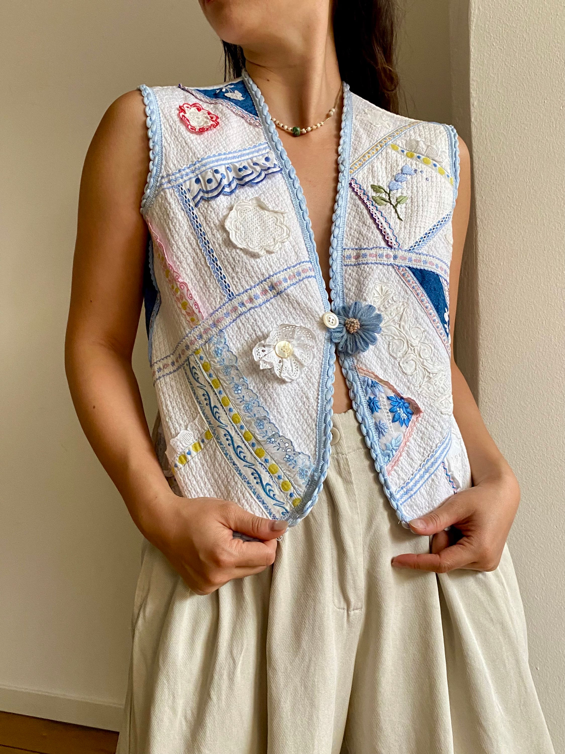 Cotton Embroidery Handmade Vest 
