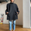 Miniatura: 80s Wool Black Maxi Coat 