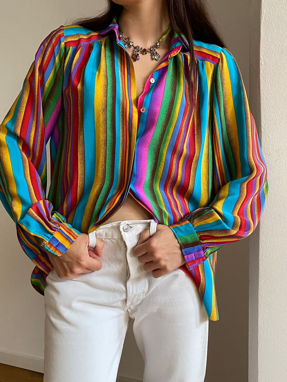 Miniatura: Renato Balestra Striped Silk Shirt