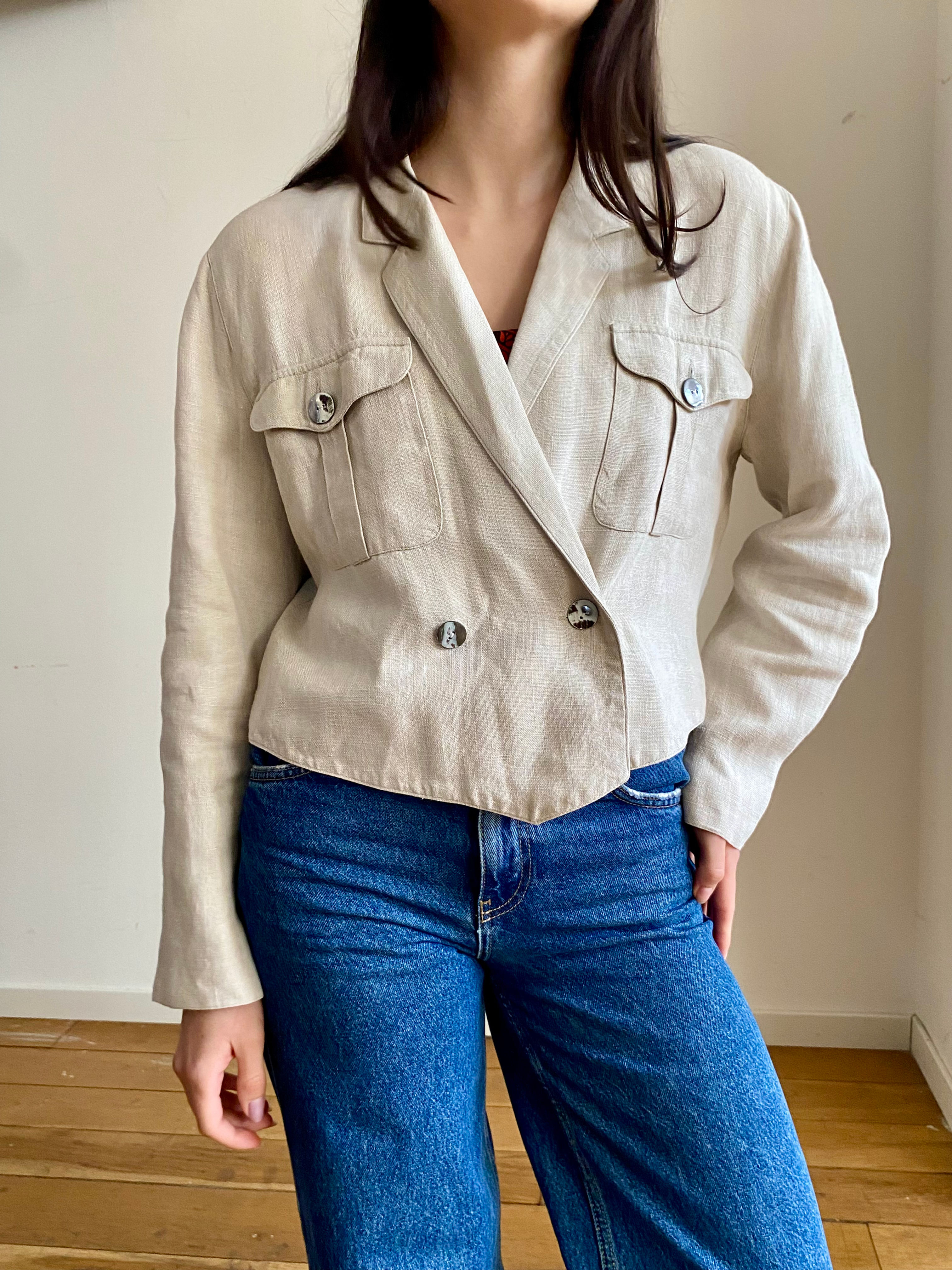 80s Pennyblack Linen Blazer