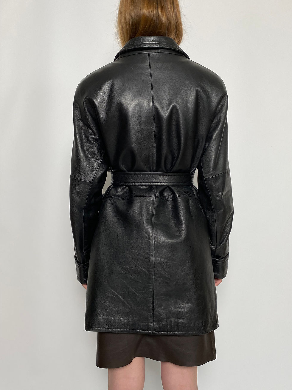 Miniatura: 80s Nappa Belted Coat