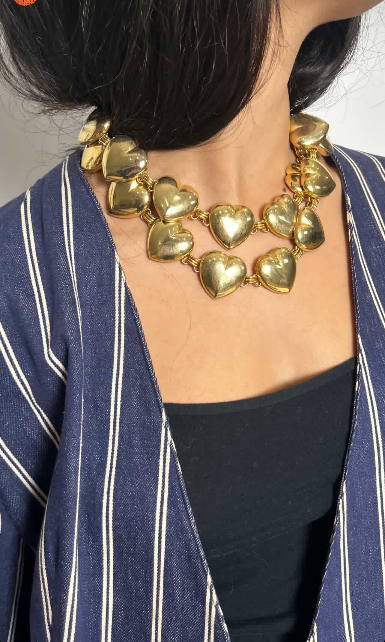 80s Heart Belt Necklace 