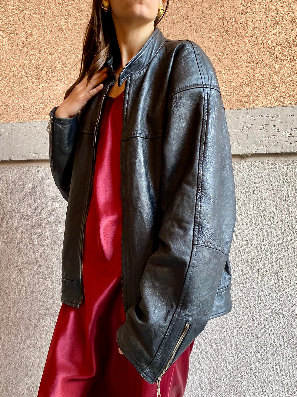 Miniatura: 90s Oversized Biker Jacket 