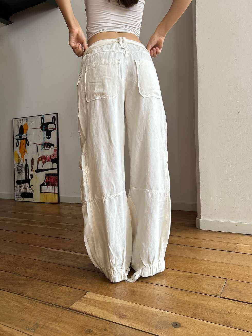Miniatura: Silk & Linen Cargo Pants 