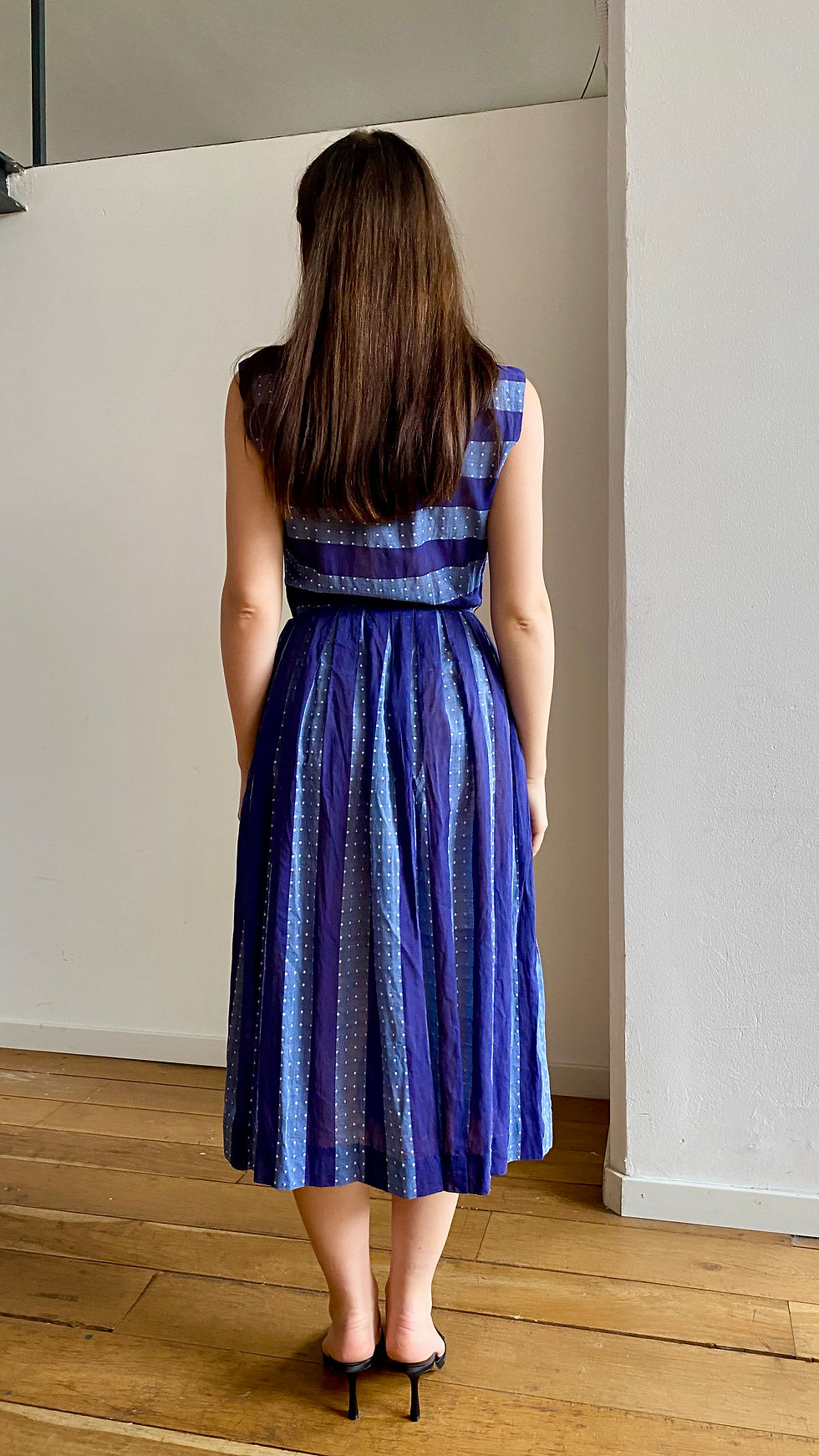 Miniatura: 50s Striped Popeline Dress 