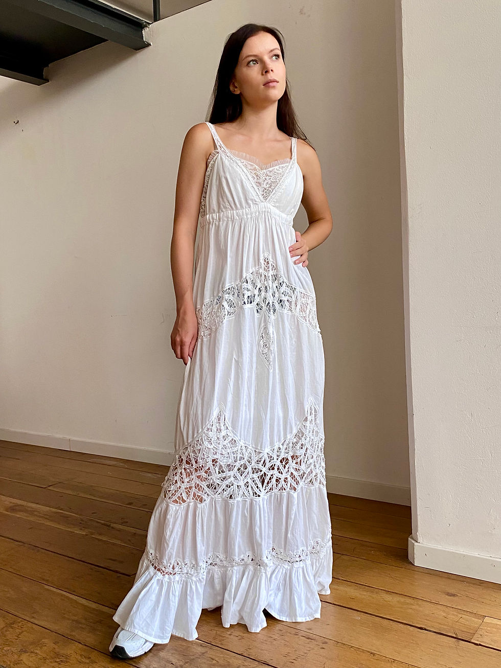 Miniatura: Y2K Cotton Long Dress  + Slip dress 