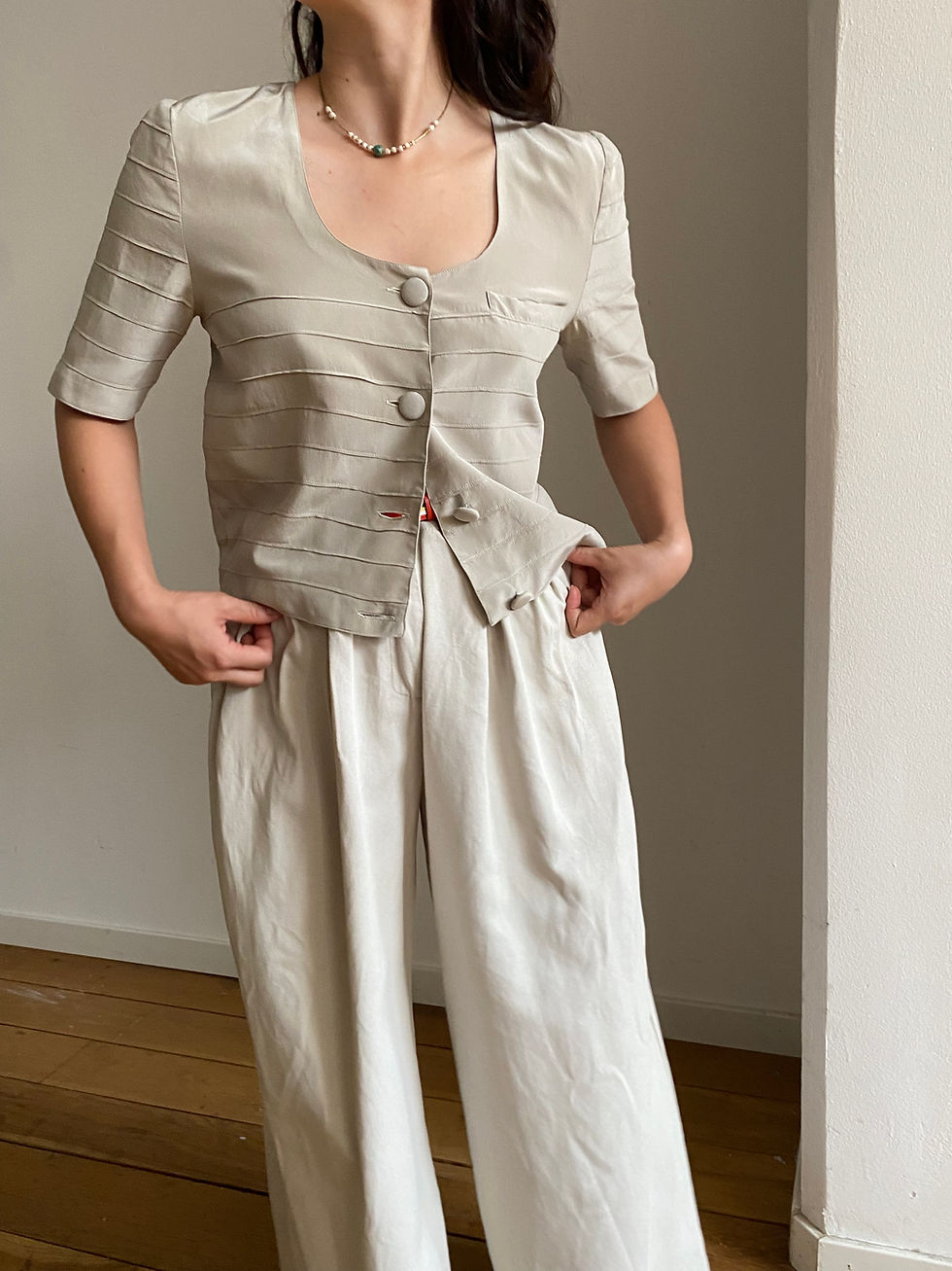 Miniatura: Pancaldi Silk Short Sleeve Jacket 