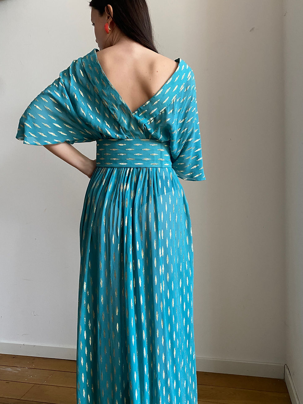 Miniatura: 70s Turquoise Long Dress 