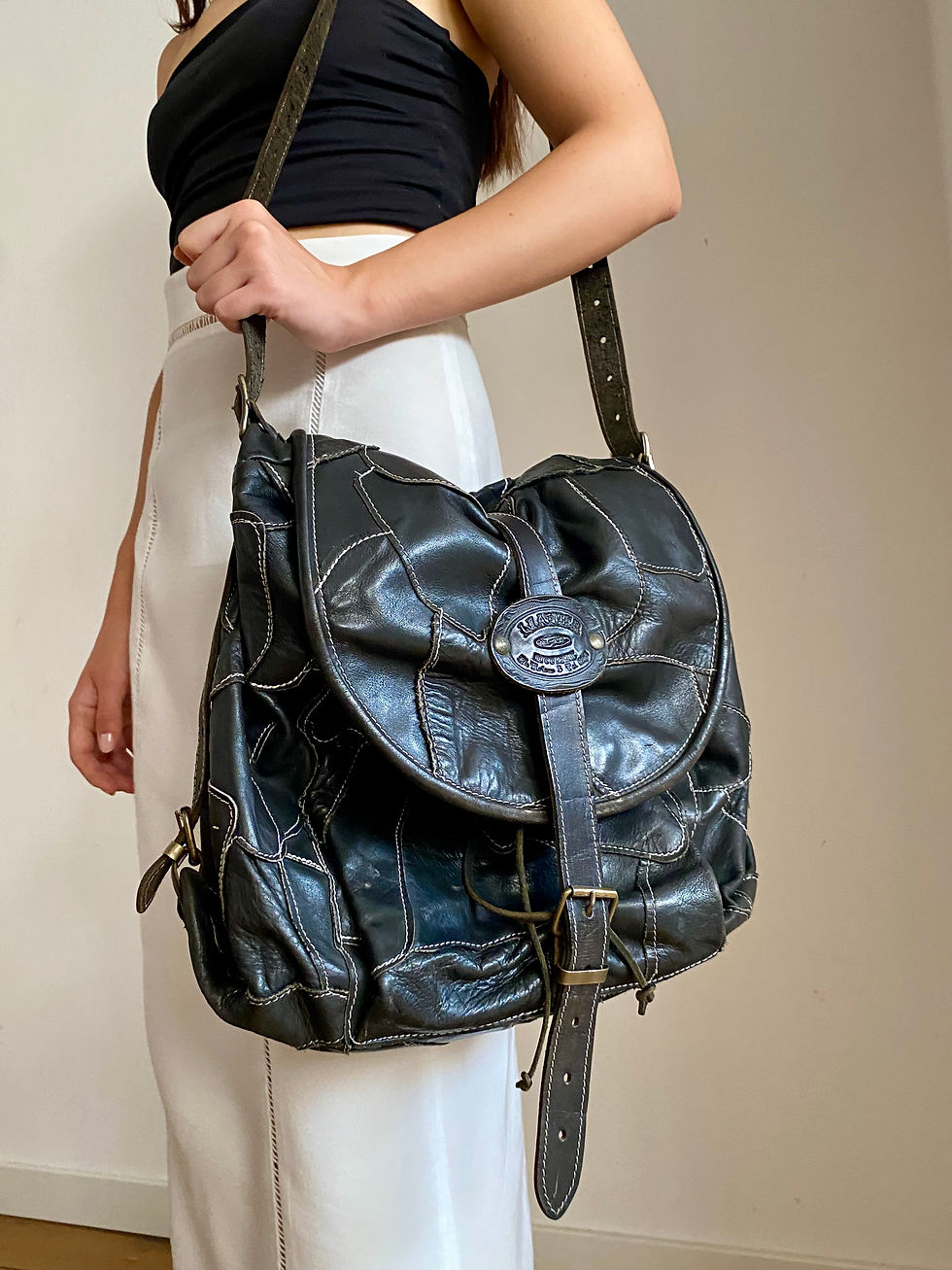 Miniatura: Patchwork Leather Bag Backpack 