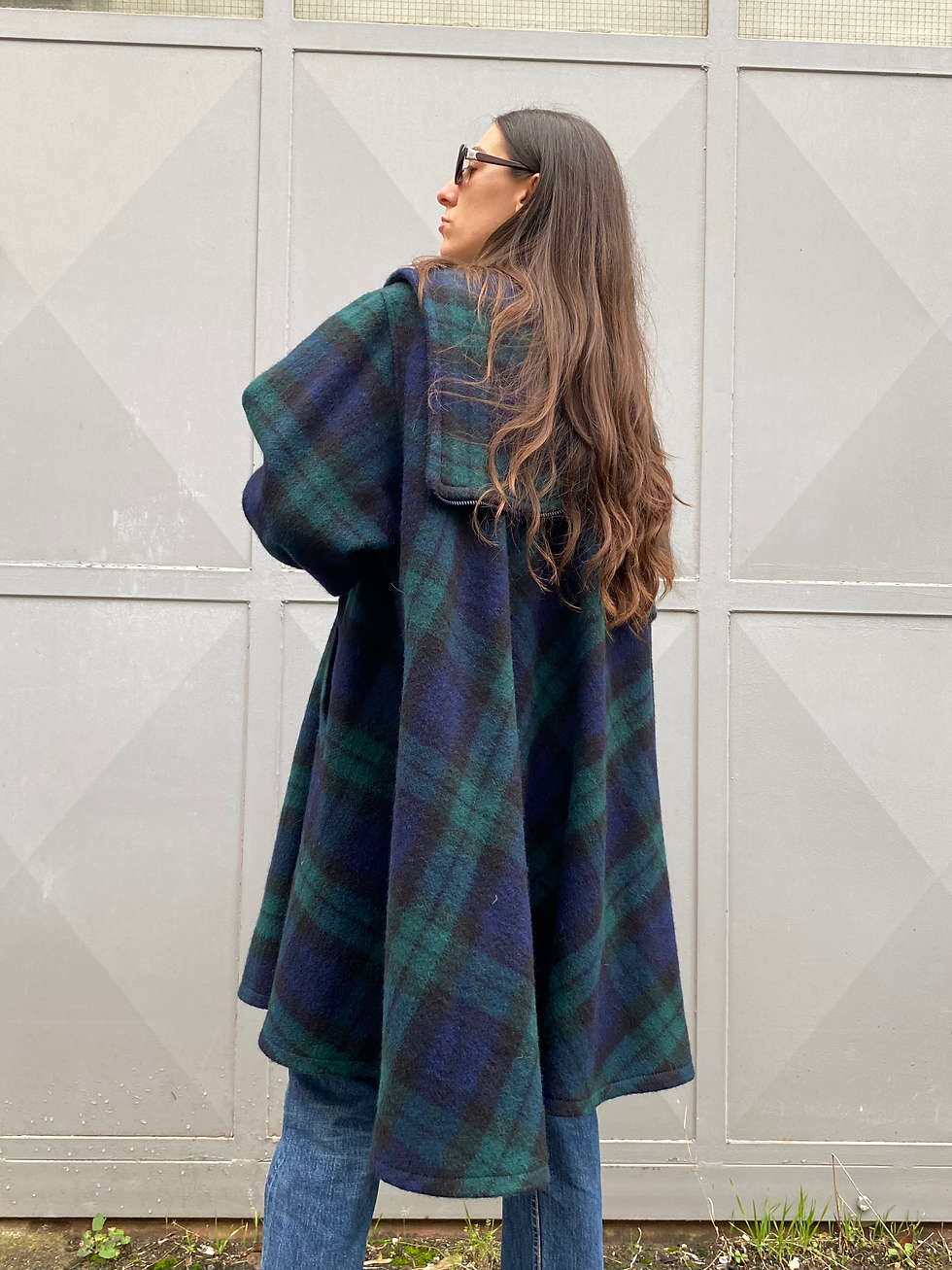 Miniatura: 80s Gingham Wool Coat 