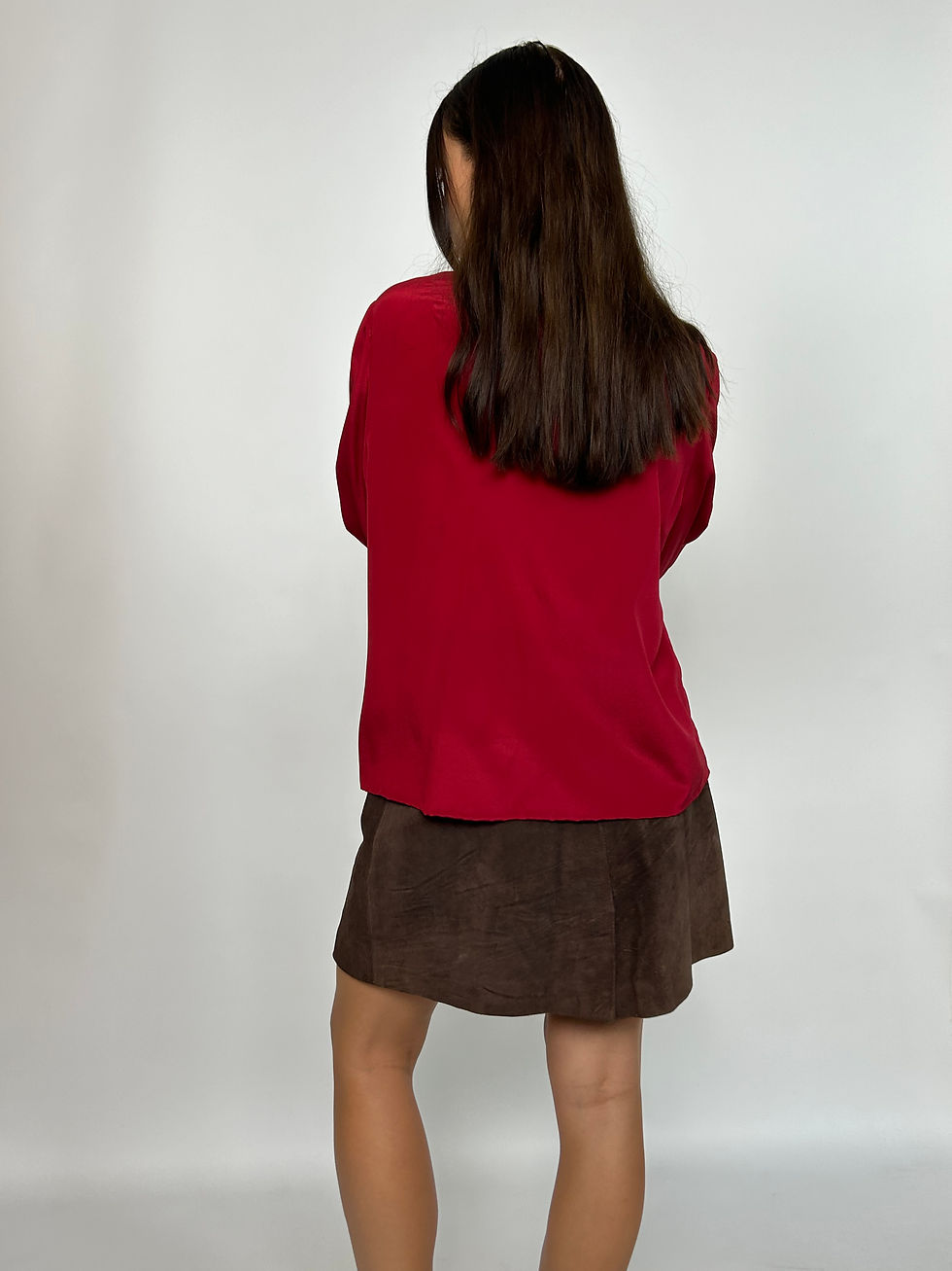 Miniatura: Burgundy Silk Blouse  