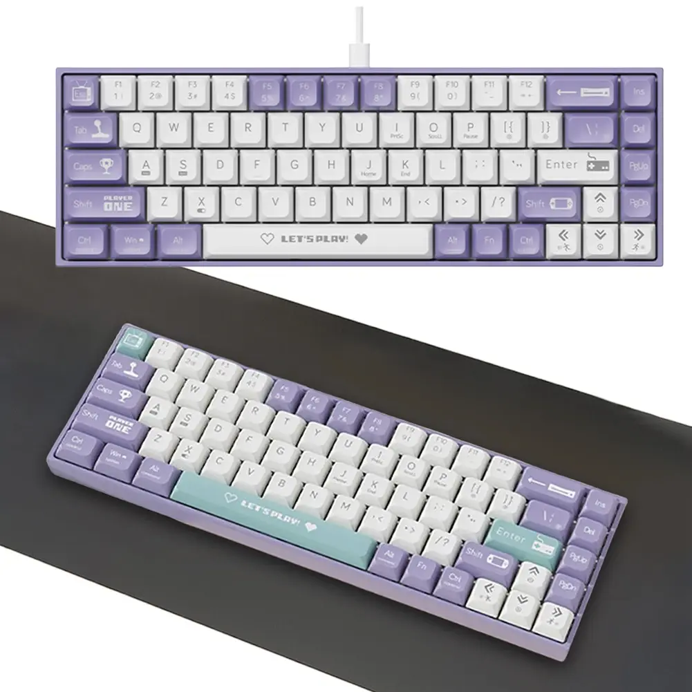 Compact Mechanical Gaming Keyboard with RGB Backlit Computer Keyboard Hot Swappa