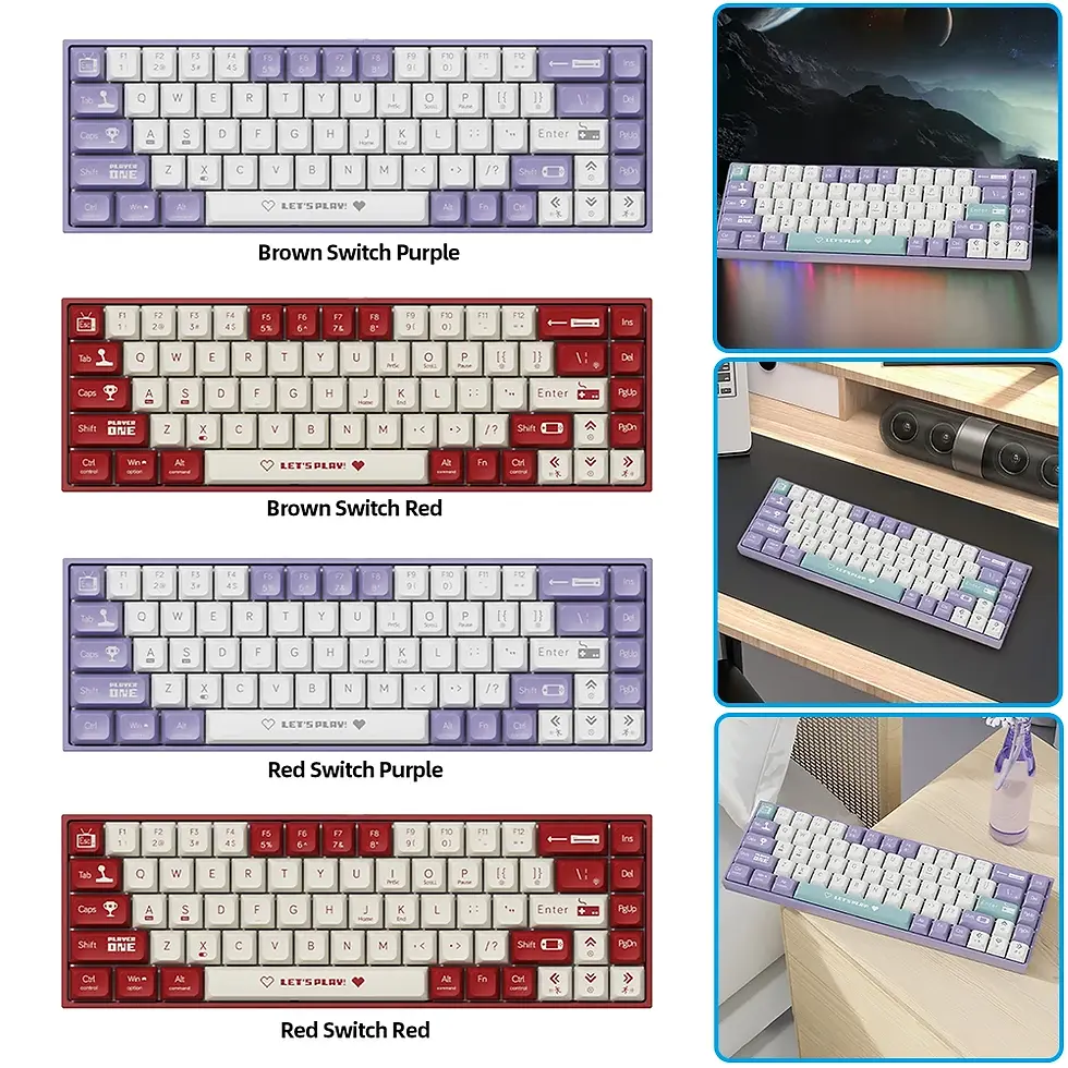 Miniatura: Compact Mechanical Gaming Keyboard with RGB Backlit Computer Keyboard Hot Swappa
