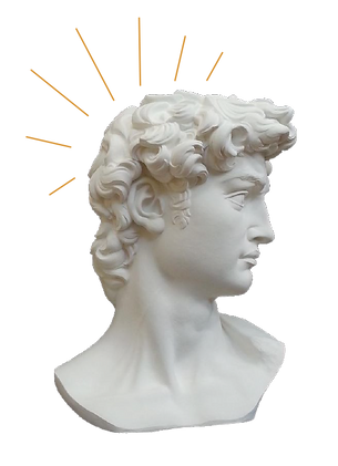 Foto busto del David di Michelangelo