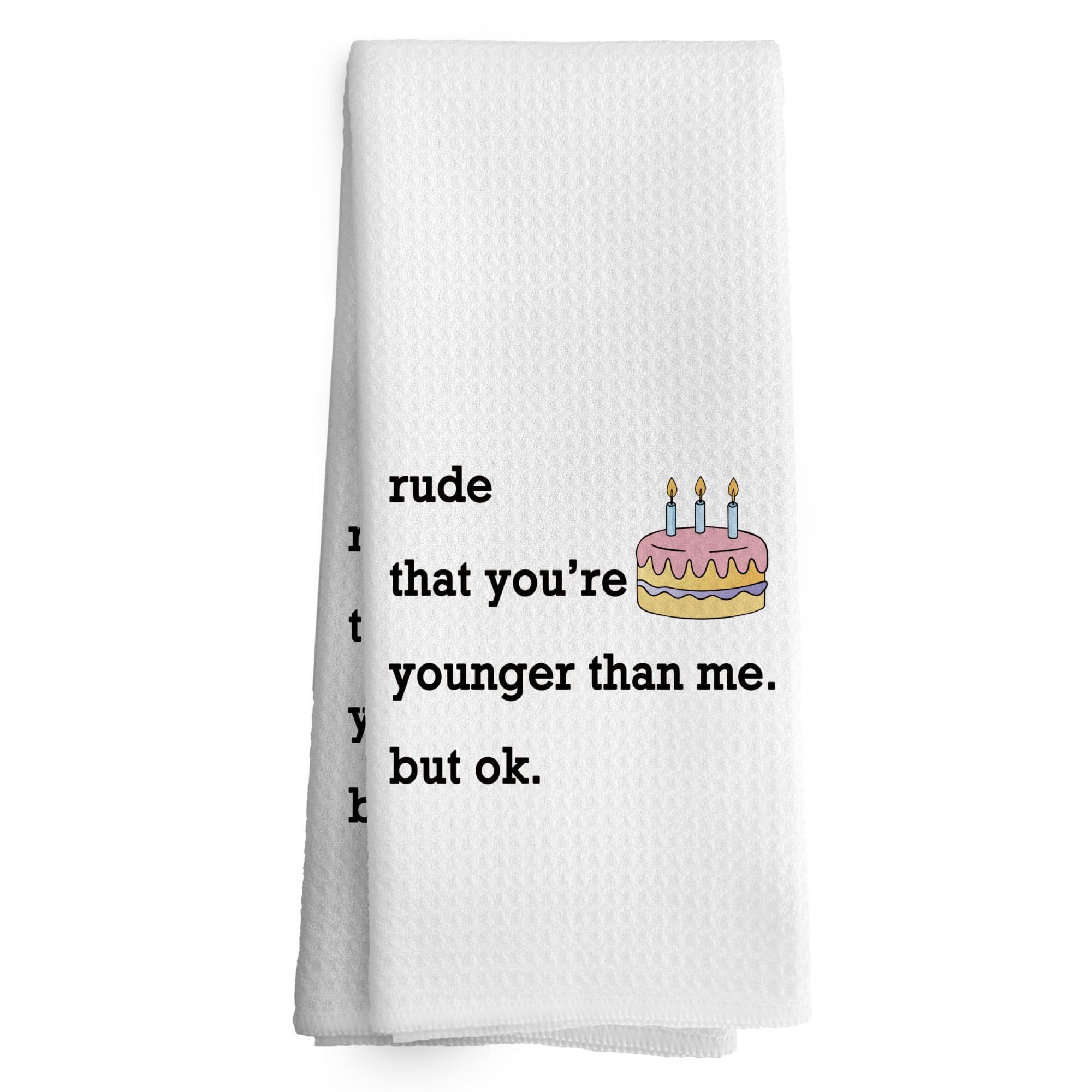 TAEDIN Funny Kitchen Towels Decor Birthday Gift Dish Hand Towel 16x24 Inches Fun