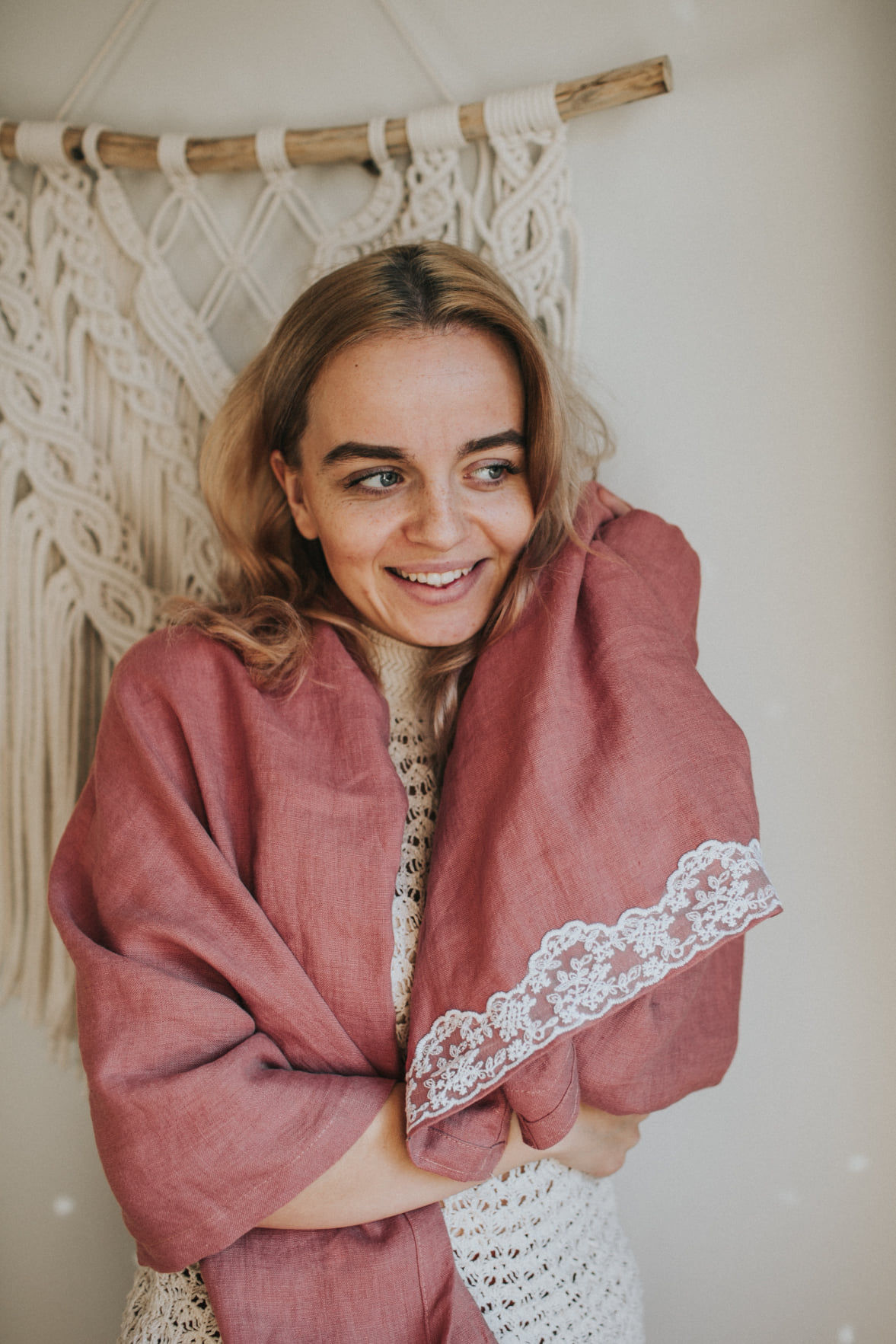 Pure nature – Boho organic soft linen - Rose