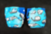 Cloth diaper "La fontaine de la baleine"