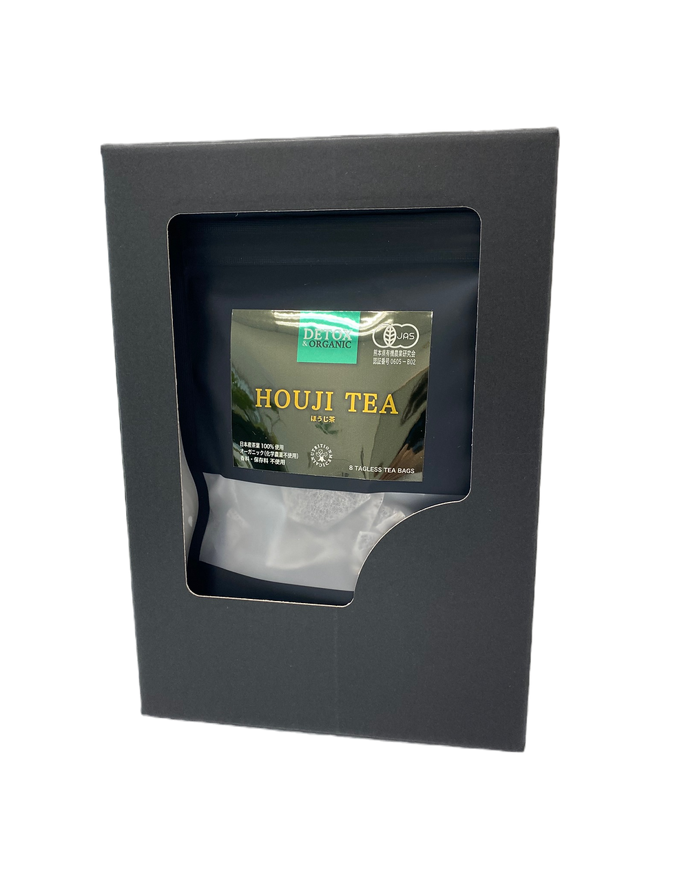 有機JAS認証 DETOX & ORGANIC / HOUJI TEA ほうじ茶 (国産)×1パック(2g×8包入り)