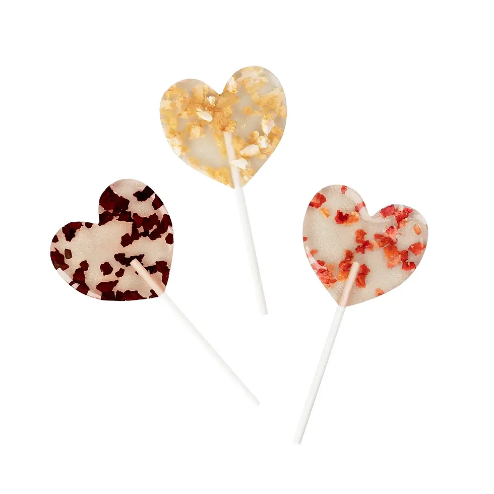 Miniatura: FOGLIE CARD - LECCA LECCA CRISTALLO "TONDO" o "CUORE" SENZA ZUCCHERO