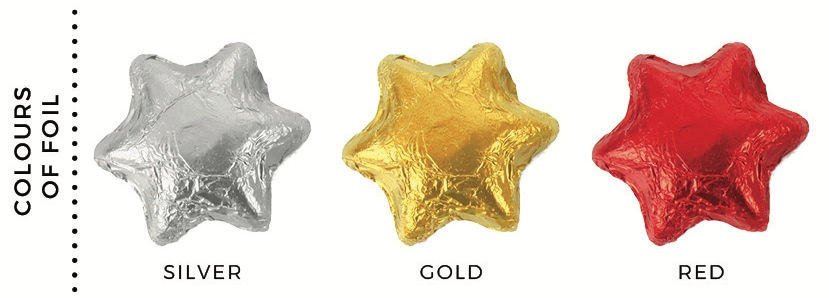 Miniatura: stelle cioccolato natale personalizzato