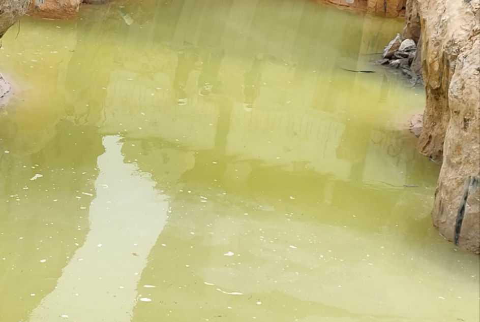 inital level of water during rainfall before dewatering at Misa Limited..jpeg