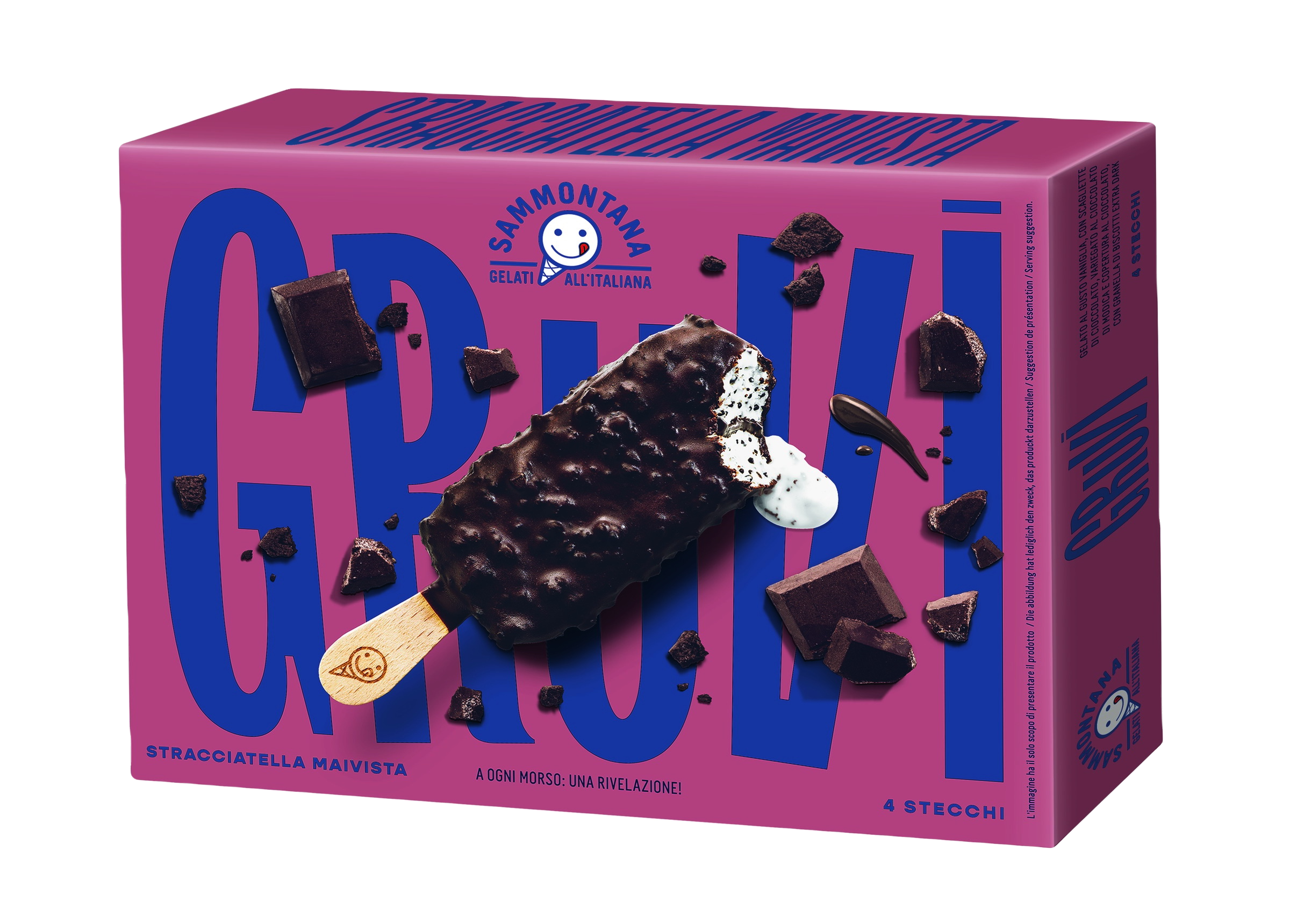 Ванильное эскимо с кусочками шоколада и хрустящего печенья (240 г) / 0850