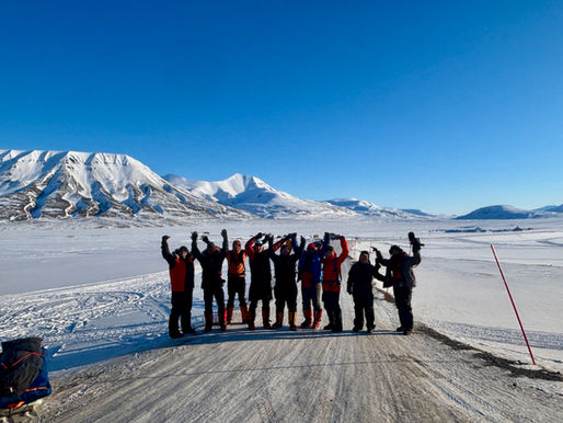 Svalbard first day of skiing