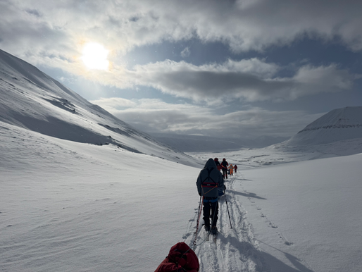 Glacial travel and over a pass