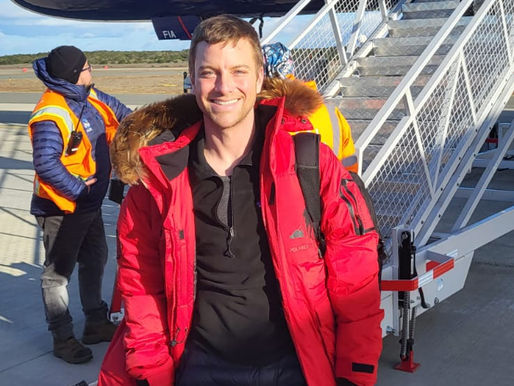 Arrival at Union Glacier, Antarctica