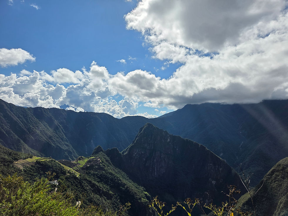erster Blick auf Machu Picchu