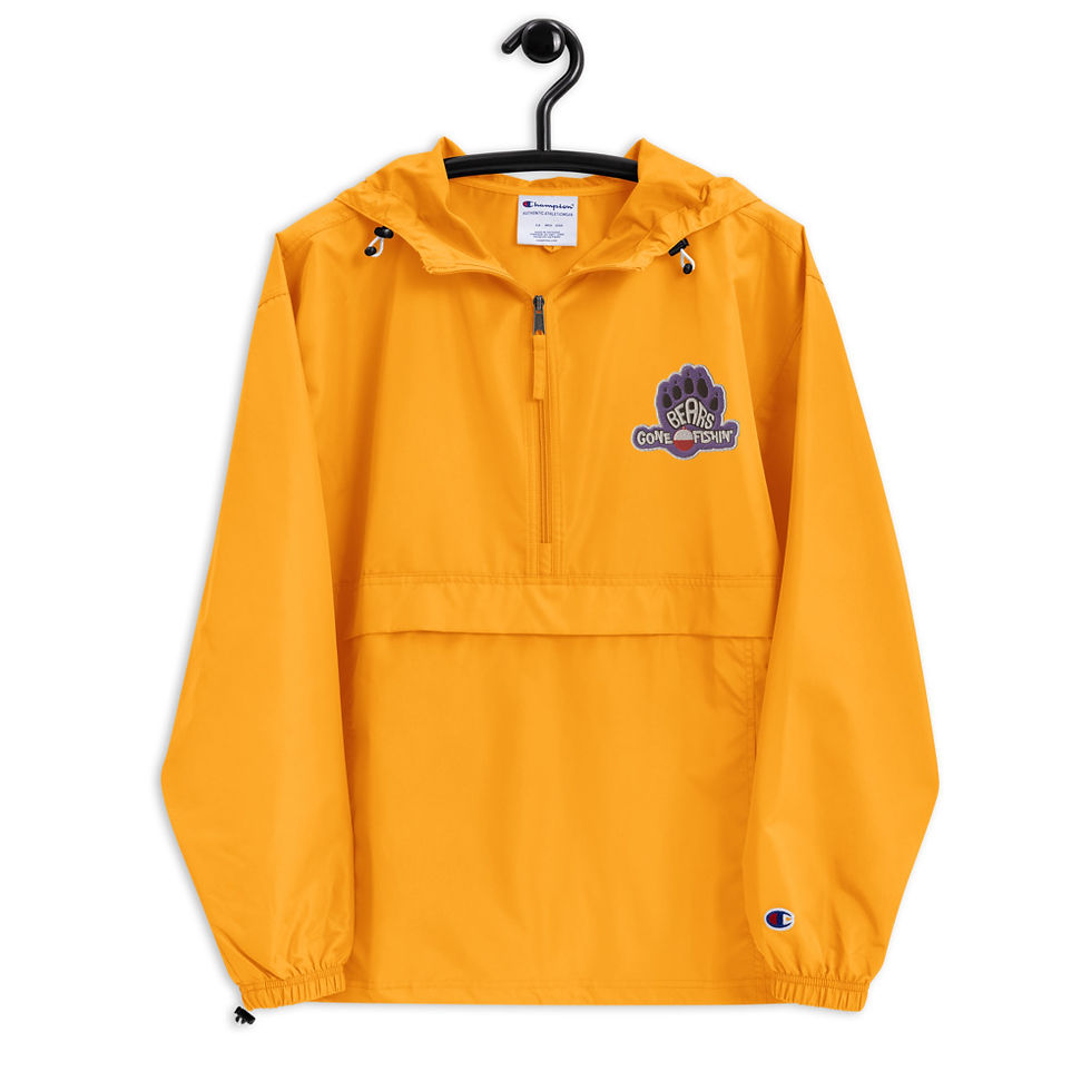 Thumbnail: Bear Gone Fishing Embroidered Champion Packable Jacket