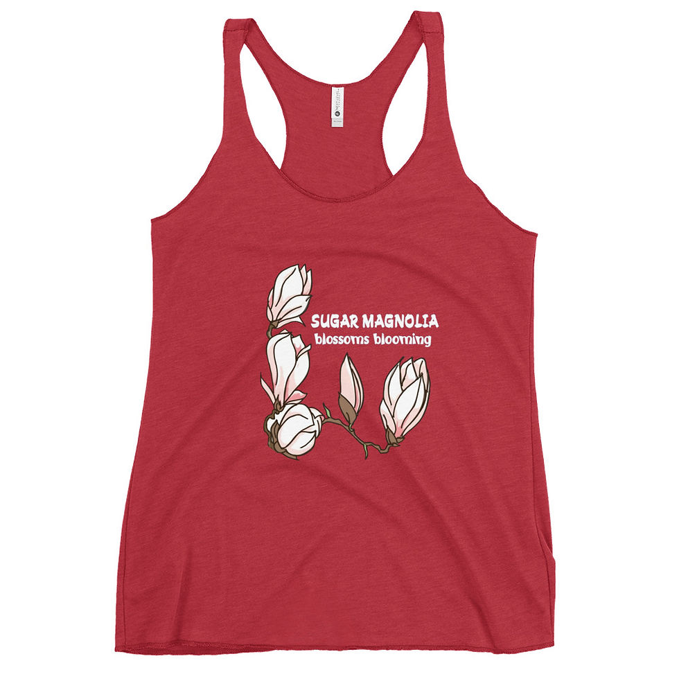 Thumbnail: Grateful Flowers Sugar Magnolia — Women's Racerback Tank