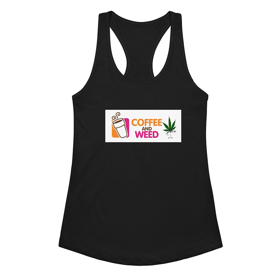 Thumbnail: Magoo Coffee & Weed Women’s fitted racerback tank top