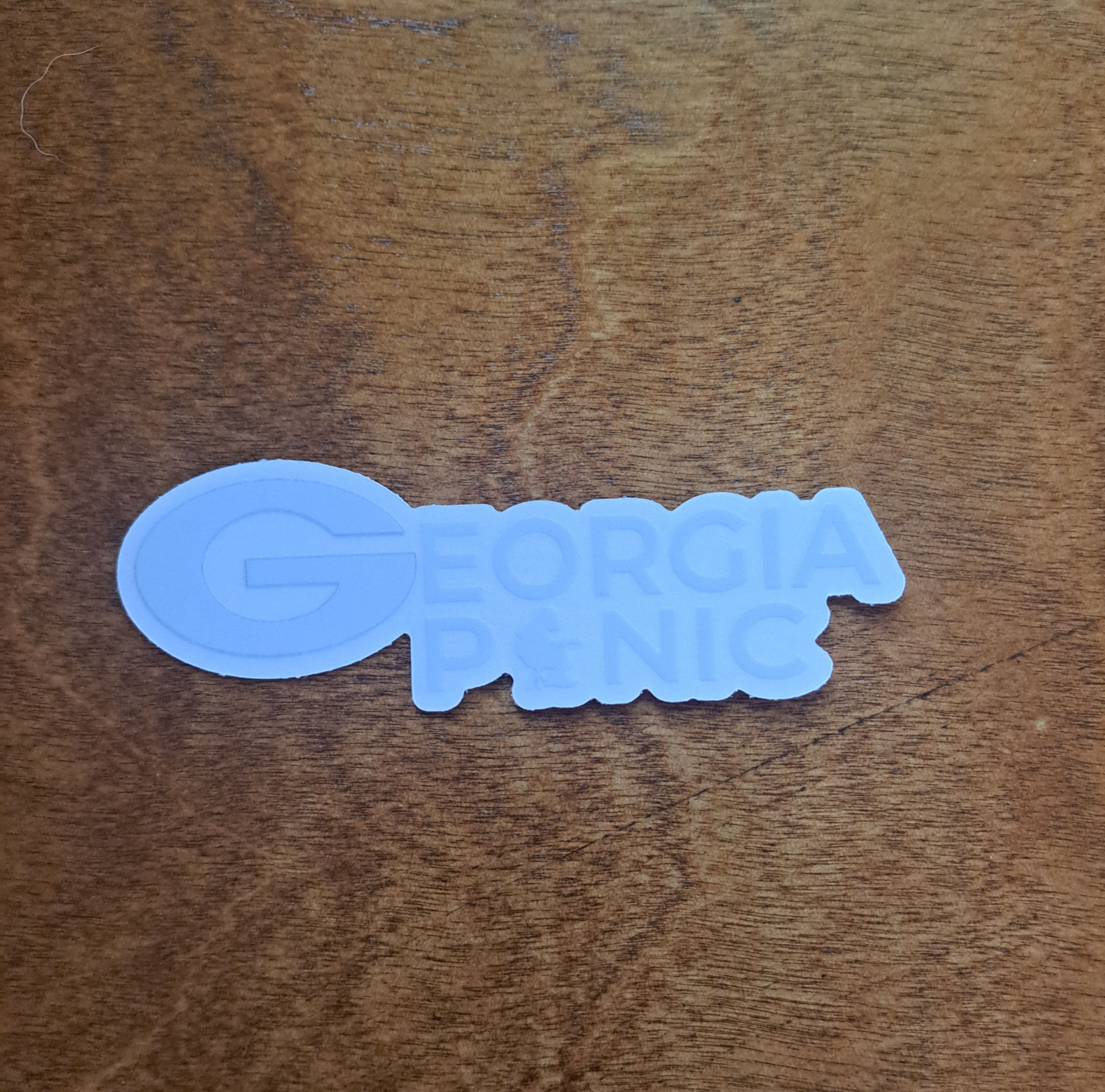 Georgia Panic clear sticker