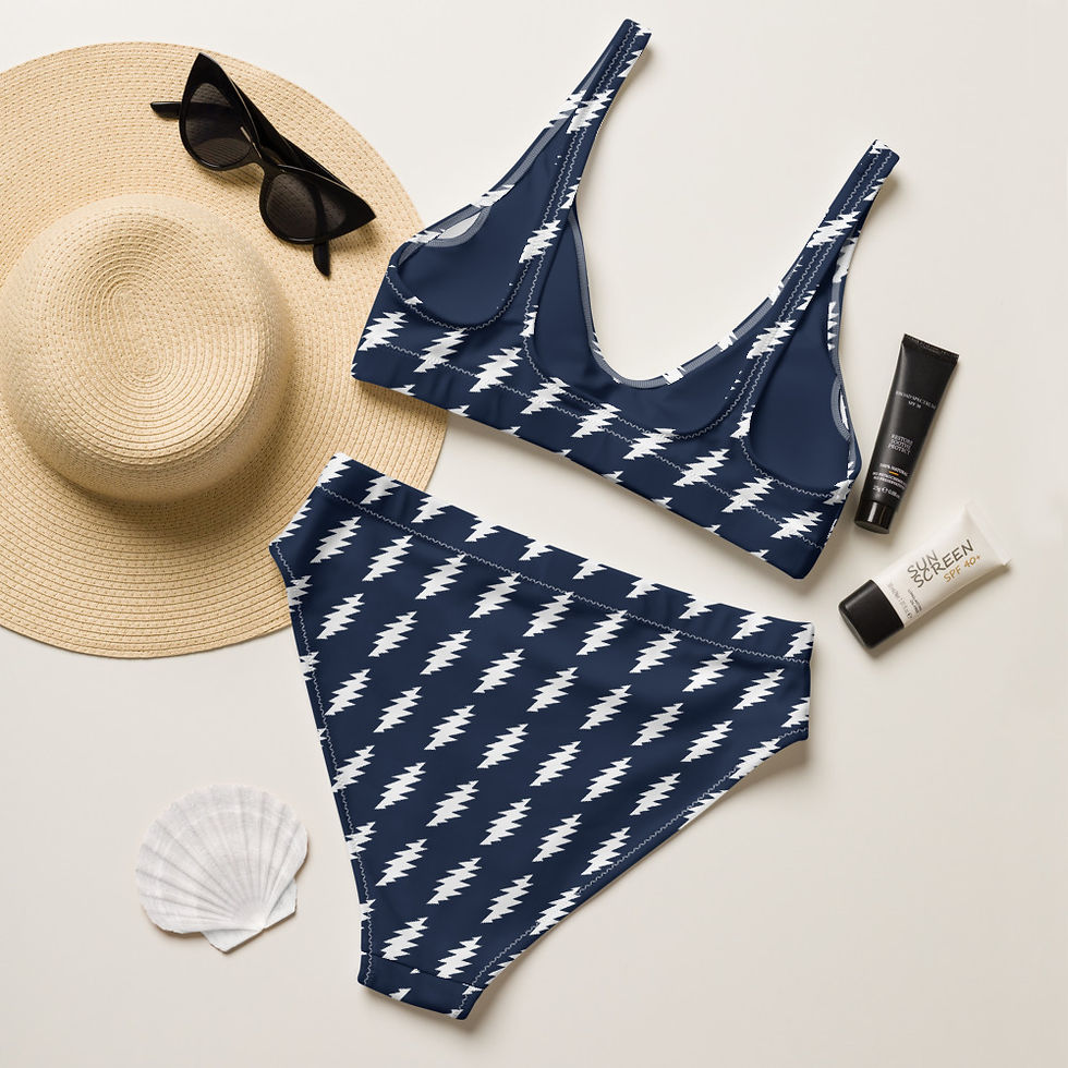 Thumbnail: Bolt High-waisted Recycled Navy Blue  Bikini