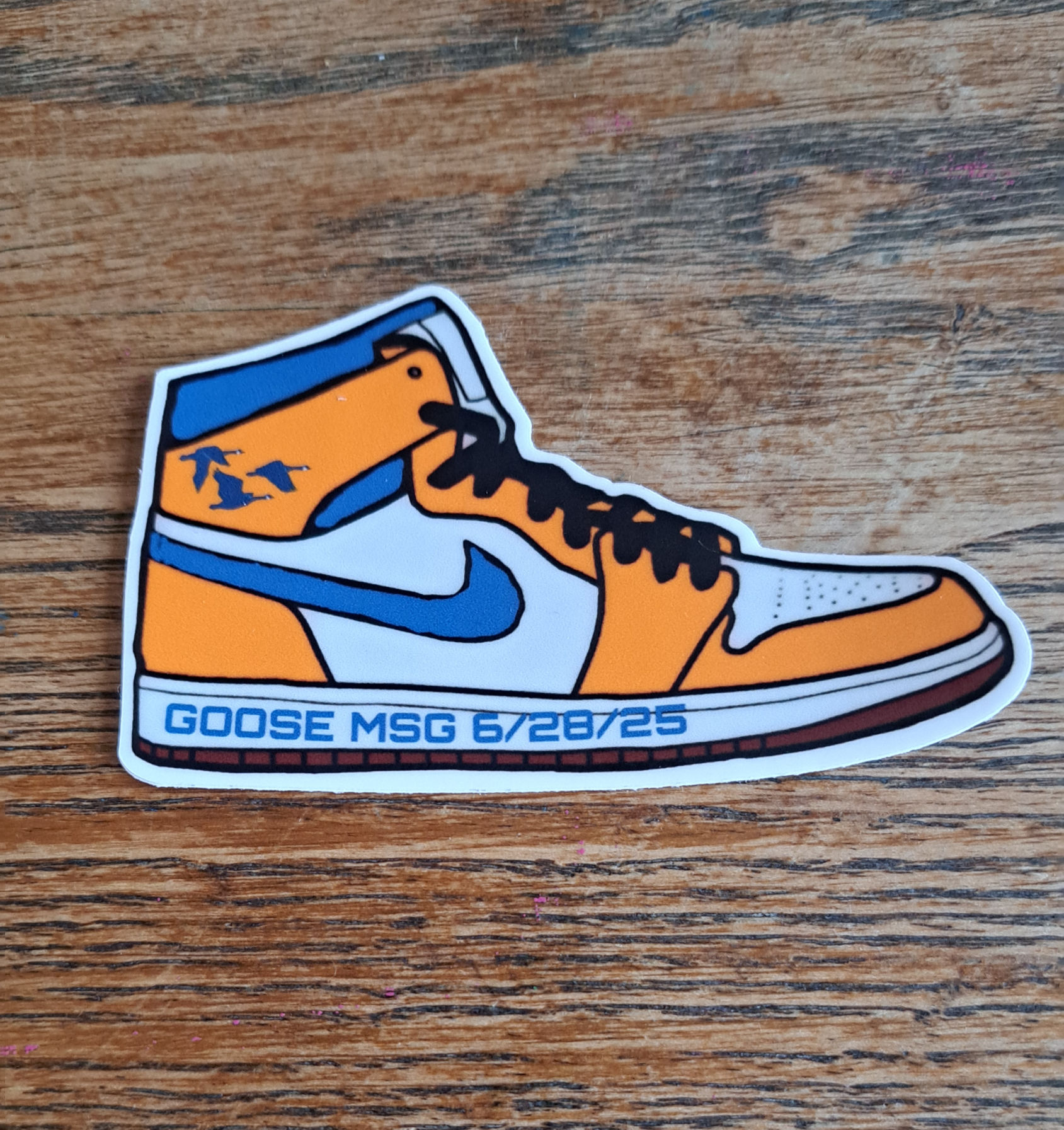 Goose MSG shoe sticker