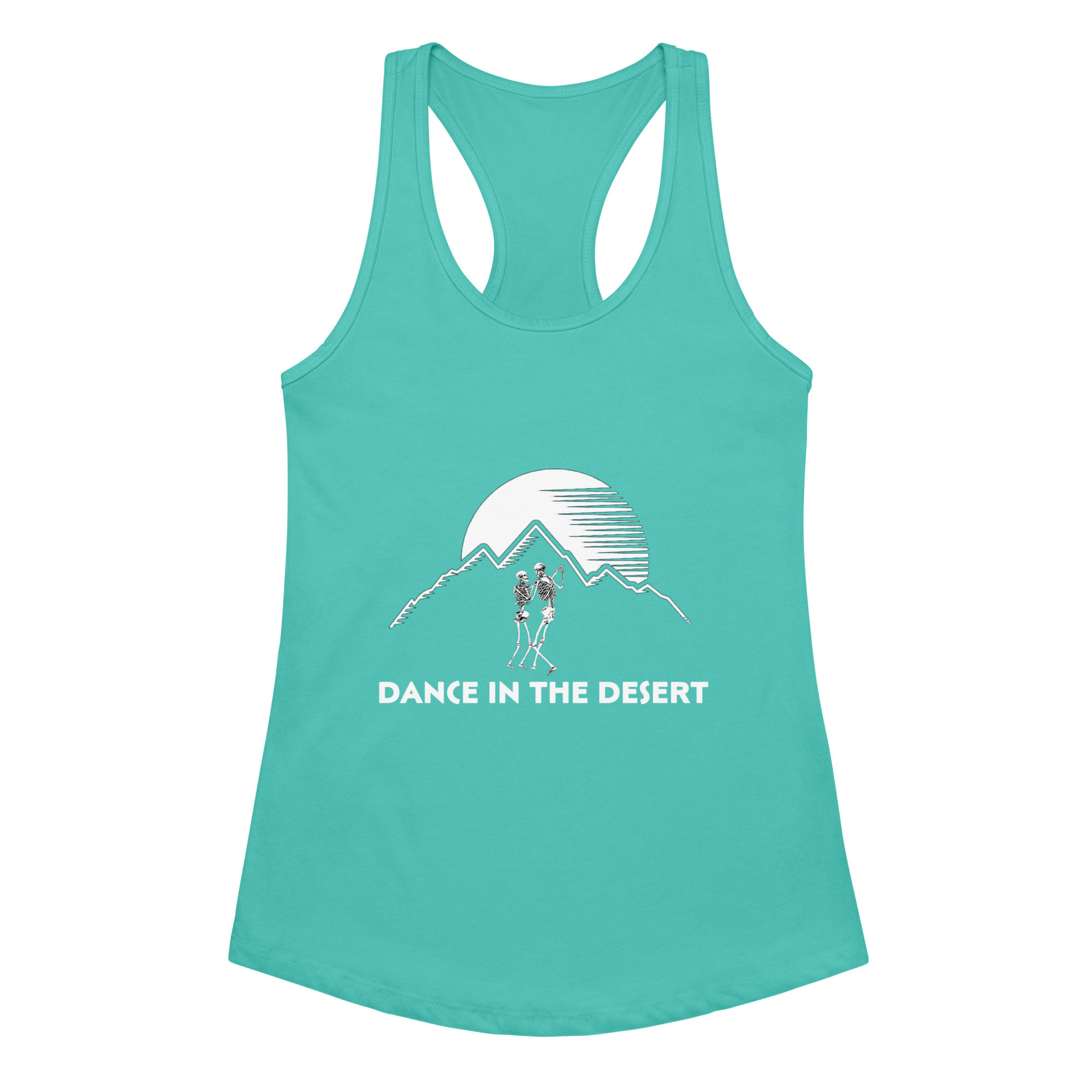 Cosmic Country Dance in the Desert Women’s fitted racerback tank top