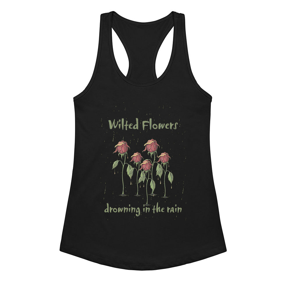 Thumbnail: Billy Strings Wilted Flowers Women’s fitted racerback tank top
