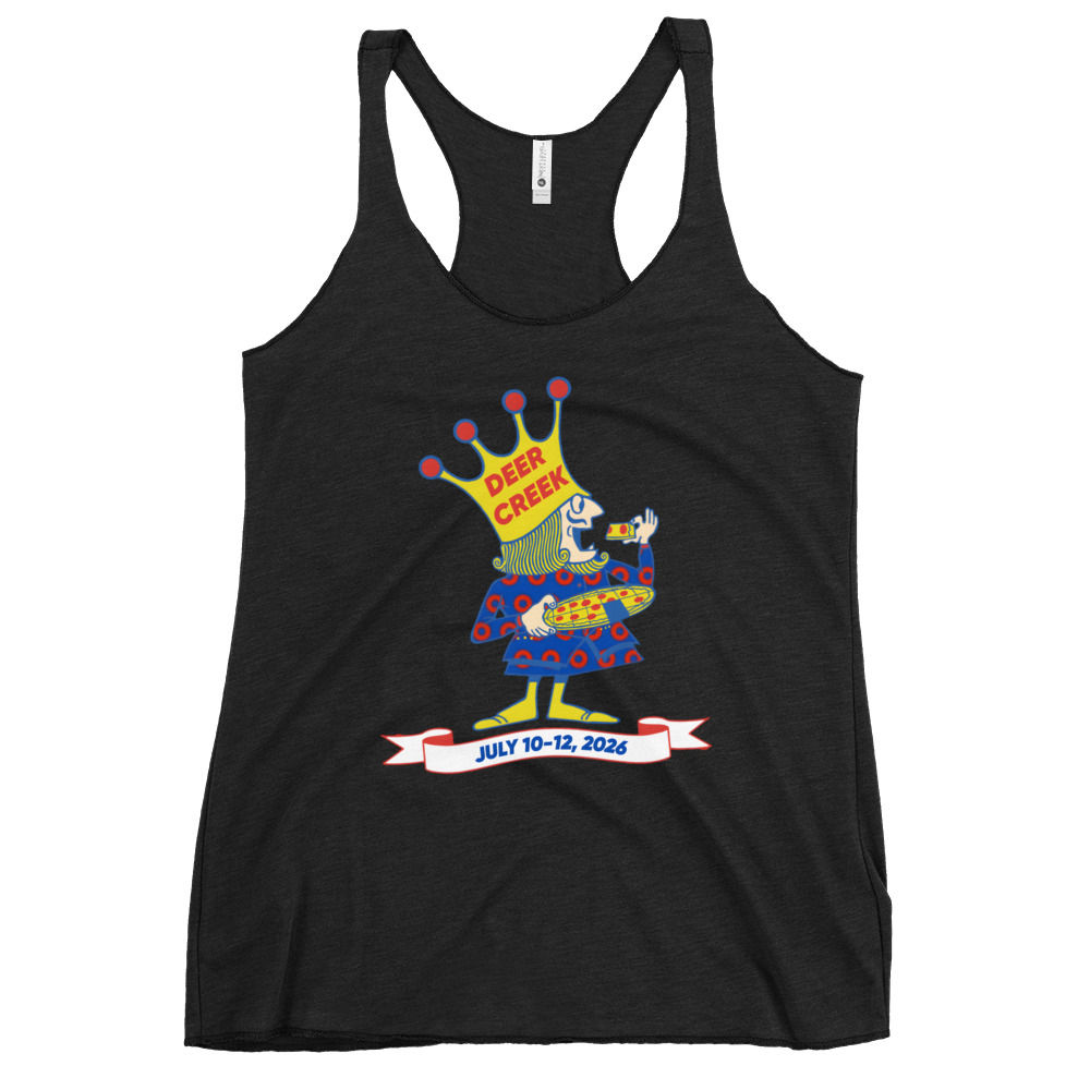 Phish Deer Creek Pizza King Women's Racerback Tank