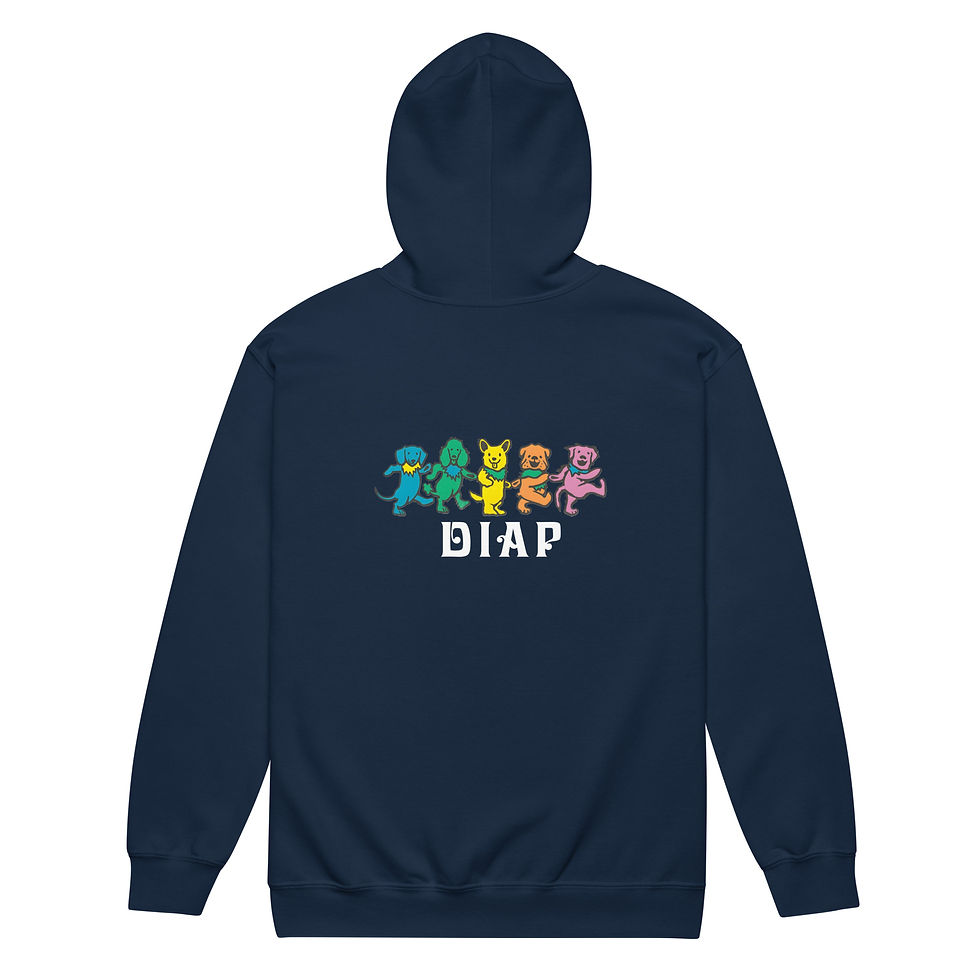 Thumbnail: Dogs in a Pile Dancing Dogs heavy blend zip hoodie