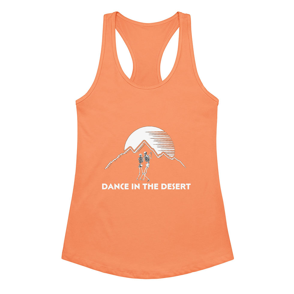 Thumbnail: Cosmic Country Dance in the Desert Women’s fitted racerback tank top