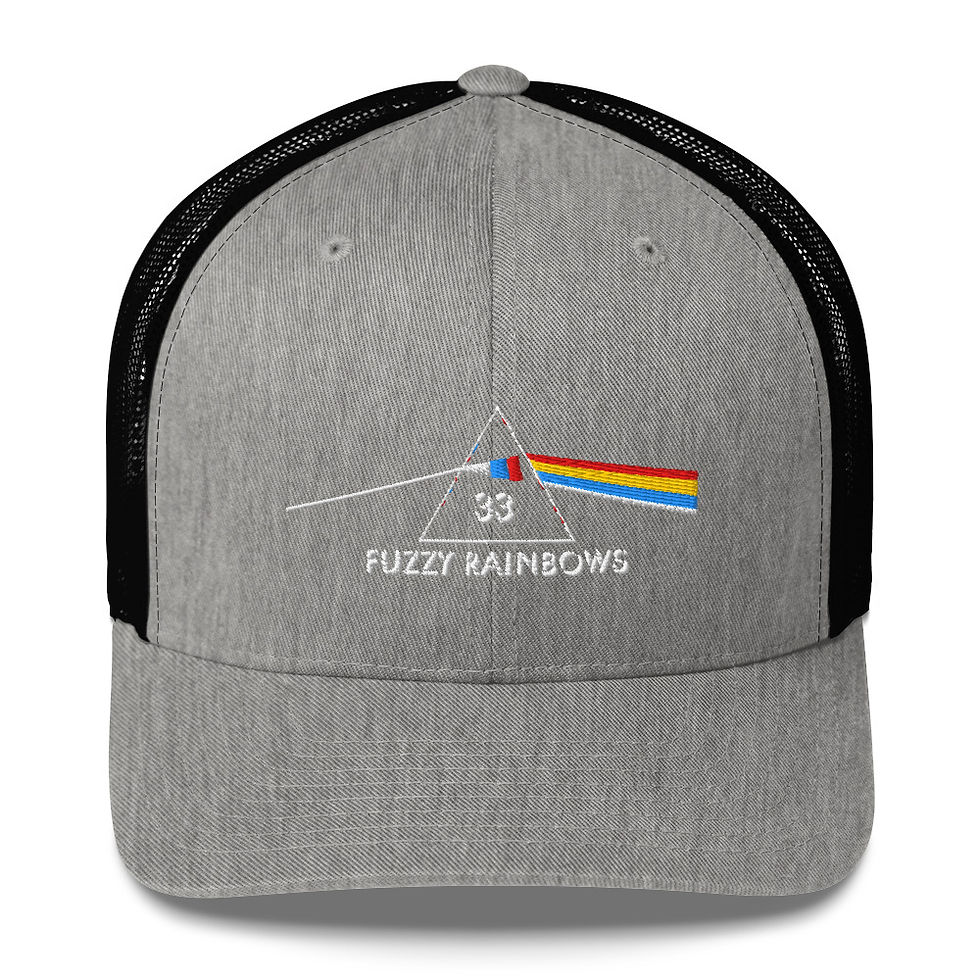 Thumbnail: Embroidered Fuzzy Rainbows Trucker Cap