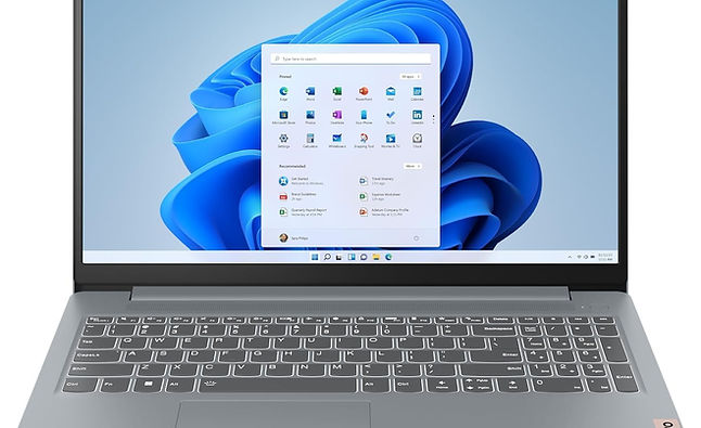 Lenovo IdeaPad laptop displayed open on a modern workspace with a lightweight design and clear display built for school, onli