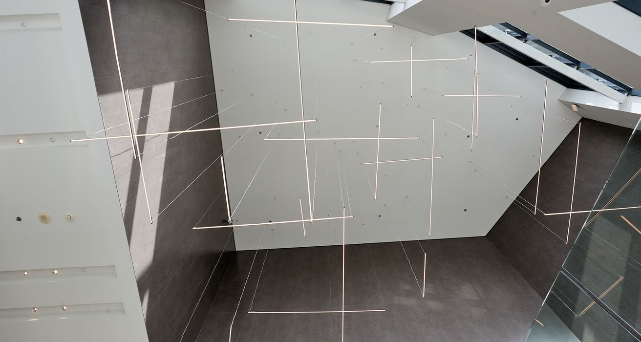 Abstract light installation, BLK Architects