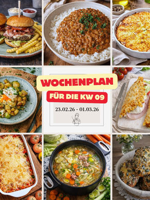 Essensplan für die 09 KW.