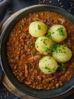 Omas Speck Linsen/ Linsen mit Speck