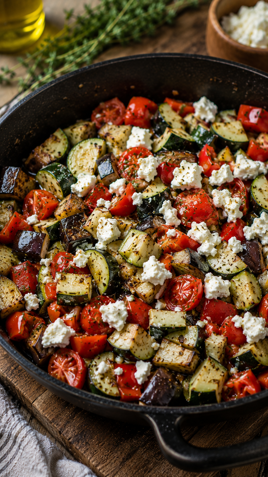 Mittwoch: Mediterrane Gemüsepfanne mit Feta