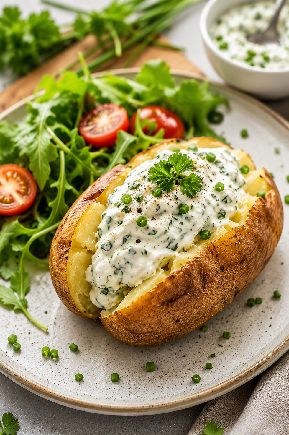 Ofenkartoffeln mit Kräuterquark